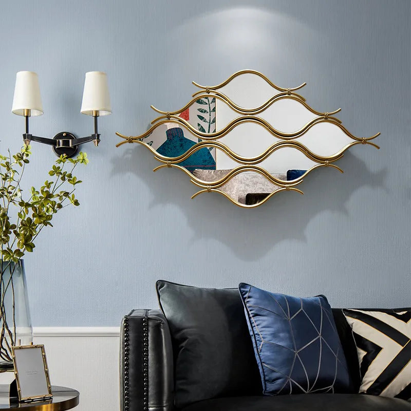 modern creative and luxurious wrought iron wall decoration