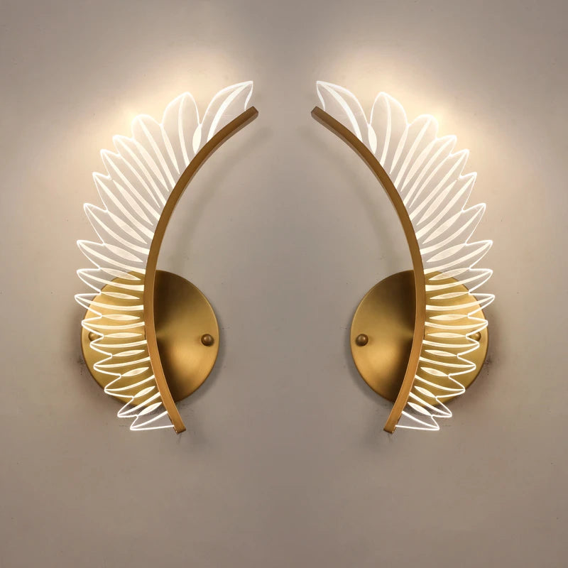 Nordic modern art wing wall light luxury porch lamp - vue 3 sur 9