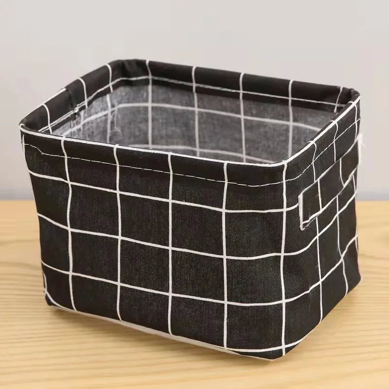 linen storage basket for desk and toys