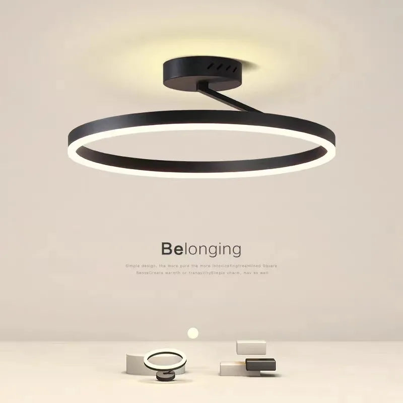 Nordic ring LED ceiling light minimalist modern indoor lighting