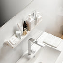 no-drill wall shelf for shower storage