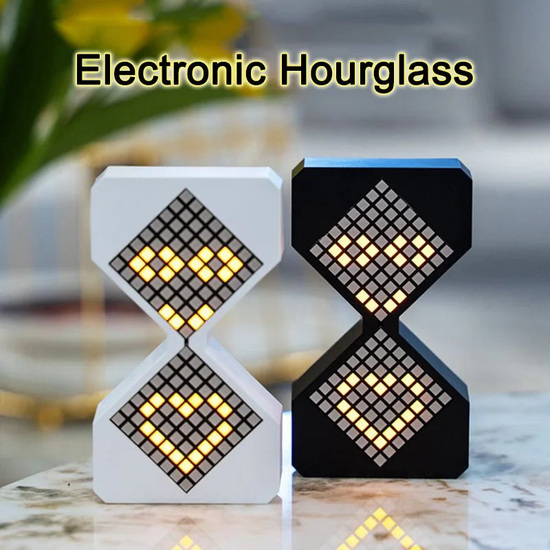 cybernetic style electronic led hourglass for decoration and gifts