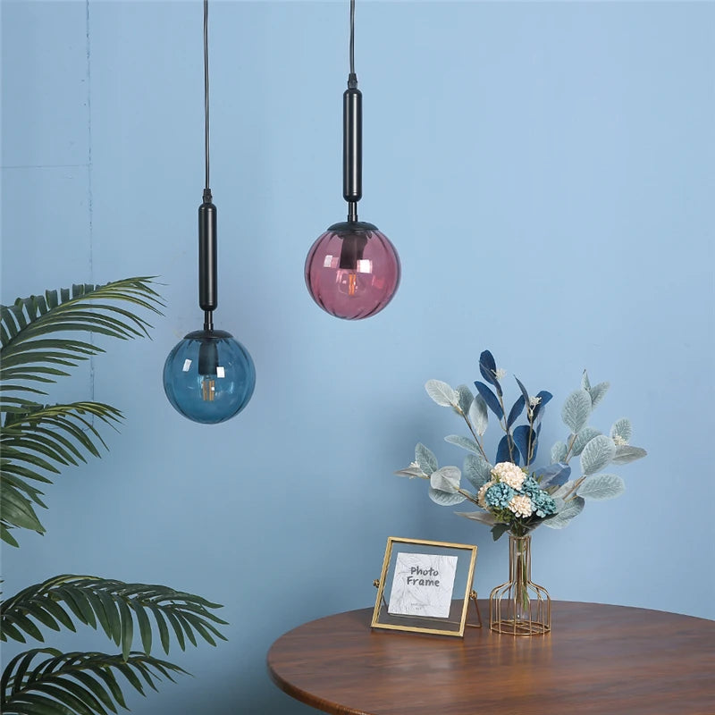 Vintage LED glass ball chandelier for modern decor