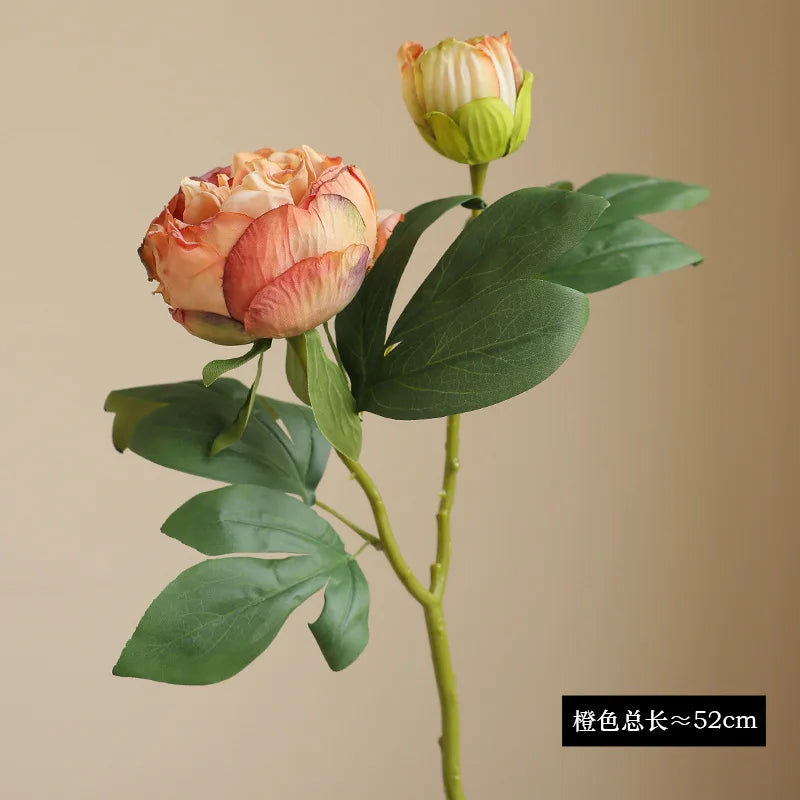 Large artificial silk peony flowers for wedding decorations