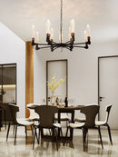 Modern creative nordic iron and crystal chandelier