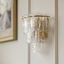 Gold glass wall light for interiors and restaurants
