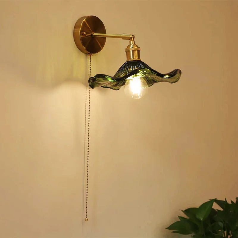 Nordic retro wall light with decorative loft cable