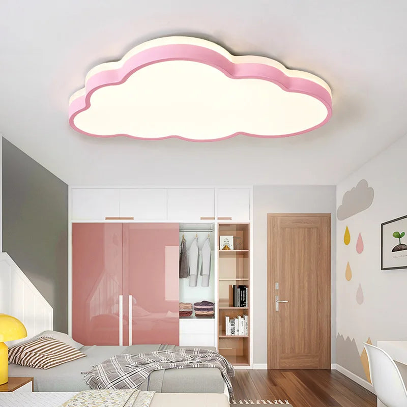 Modern LED cloud ceiling light for children - vue 3 sur 9