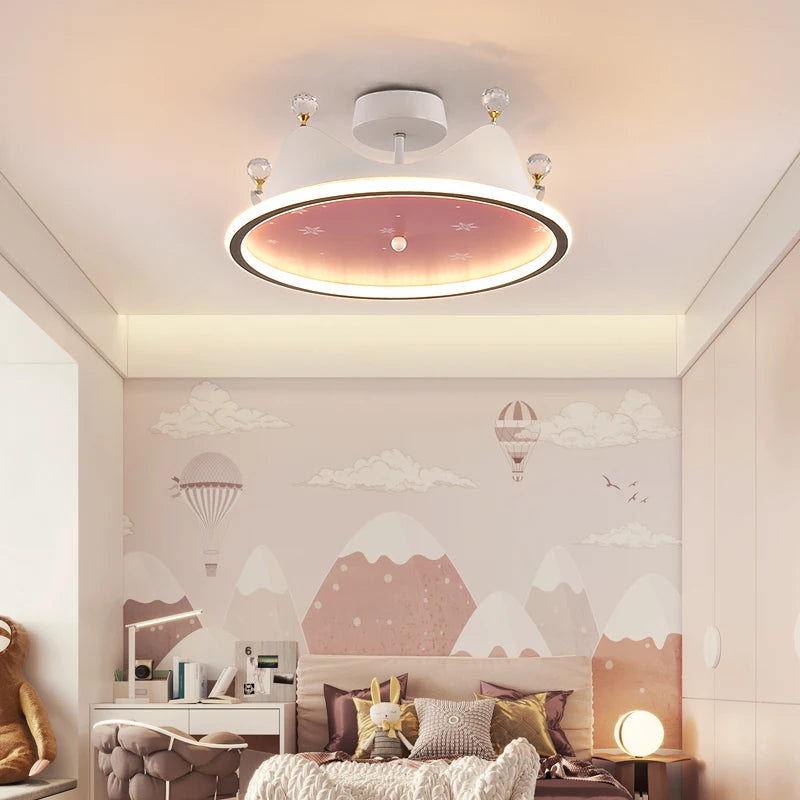 Modern ceiling light cartoon girl heart decorative - vue 3 sur 7