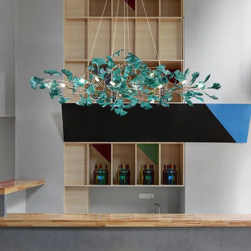 Artpad Nordic romantic chandelier with acrylic leaves for the home - vue 3 sur 21