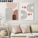 abstract geometry line rising sun moon canvas wall decor