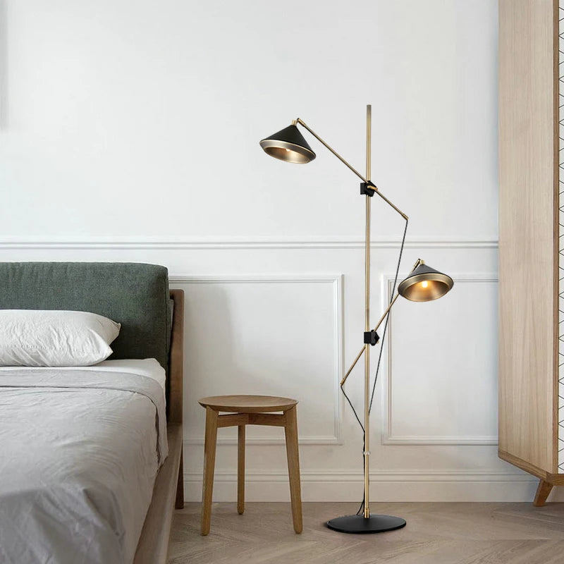 Modern floor lamp with adjustable luxury speaker design