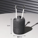 modern bathroom accessory set made of sand and gravel