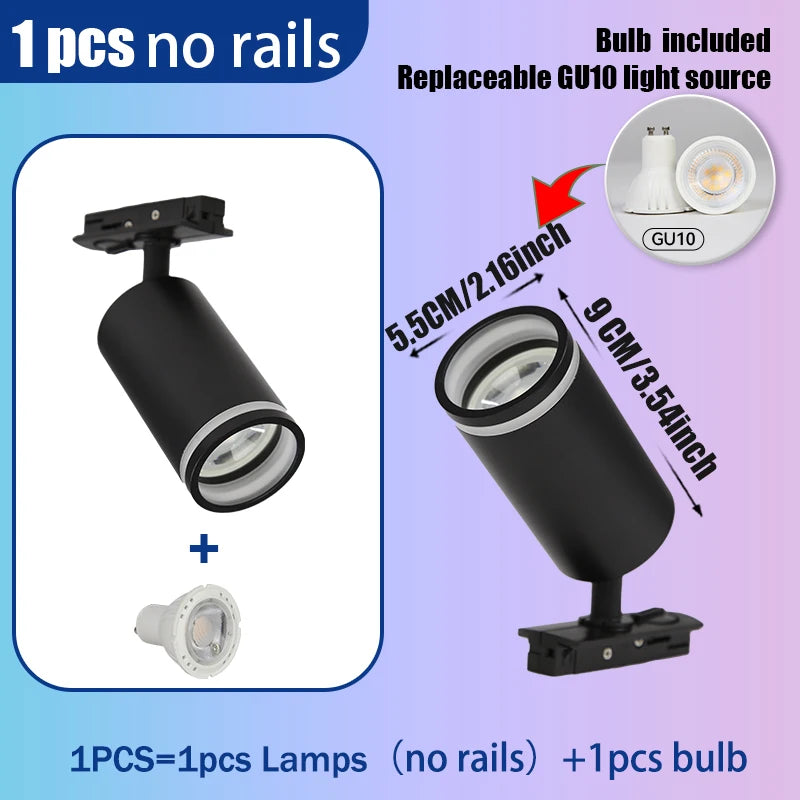 LED tracking spotlight for modern indoor lighting