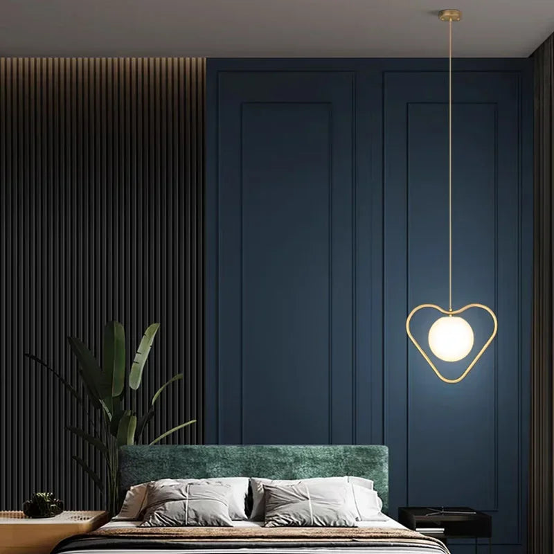 Modern minimalist glass LED chandelier for hotel - vue 6 sur 14