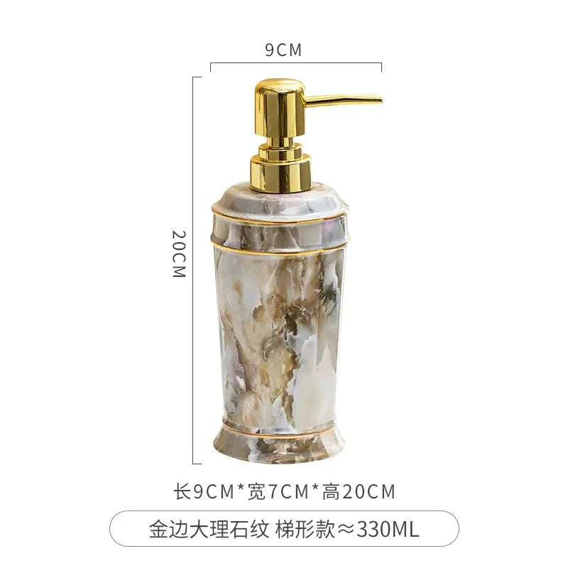 ceramic soap dispenser for shower gel and disinfectant - vue 22 sur 30