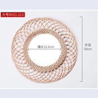 rattan wall mirrors for creative interior decoration