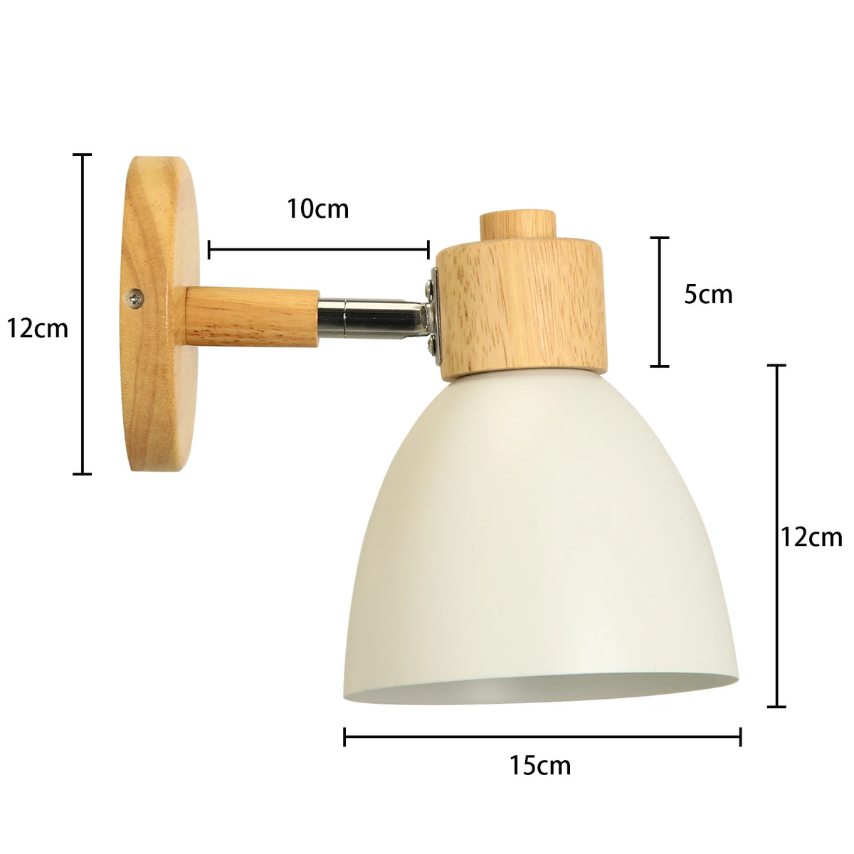 Nordic wooden LED wall light modern home decor - vue 22 sur 23