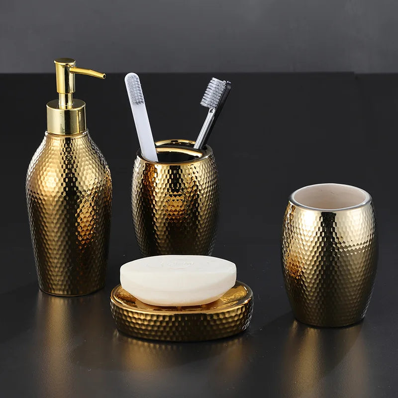 ceramic bathroom accessory set - vue 3 sur 8