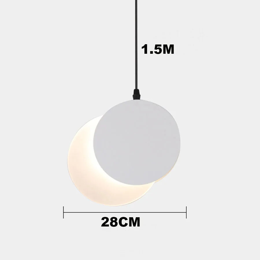 Modern decorative moon design pendant light for indoor use - vue 8 sur 10