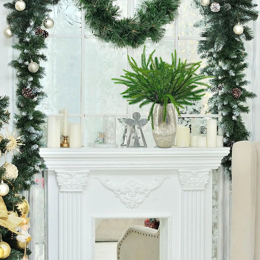 Artificial pine branch for Christmas home decoration - vue 6 sur 8