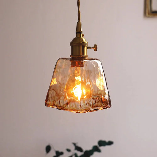 Modern glass LED pendant light for interior decoration