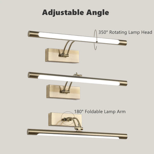 Adjustable LED wall light for mirror and makeup - vue 5 sur 10