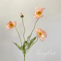 Artificial poppy flowers for weddings and home decoration