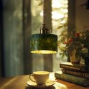 Natural jade pendant light French retro style for elegant interiors