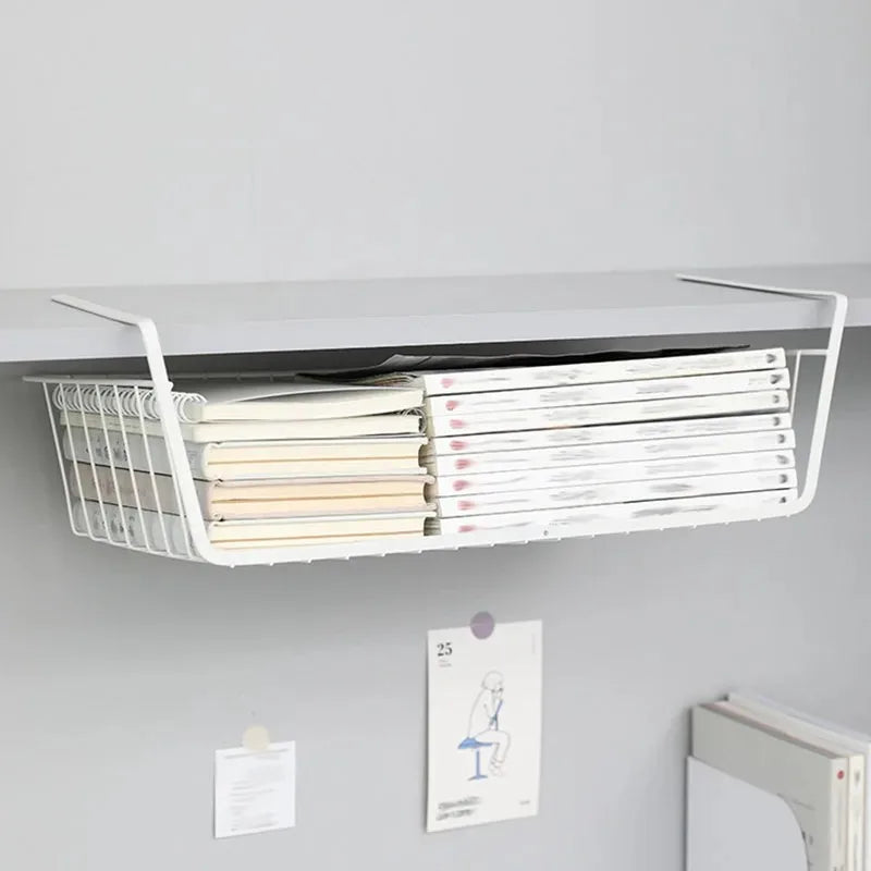 multifunctional perforated iron hanging storage basket - vue 6 sur 18