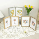 Foldable wooden photo frame for desktop album