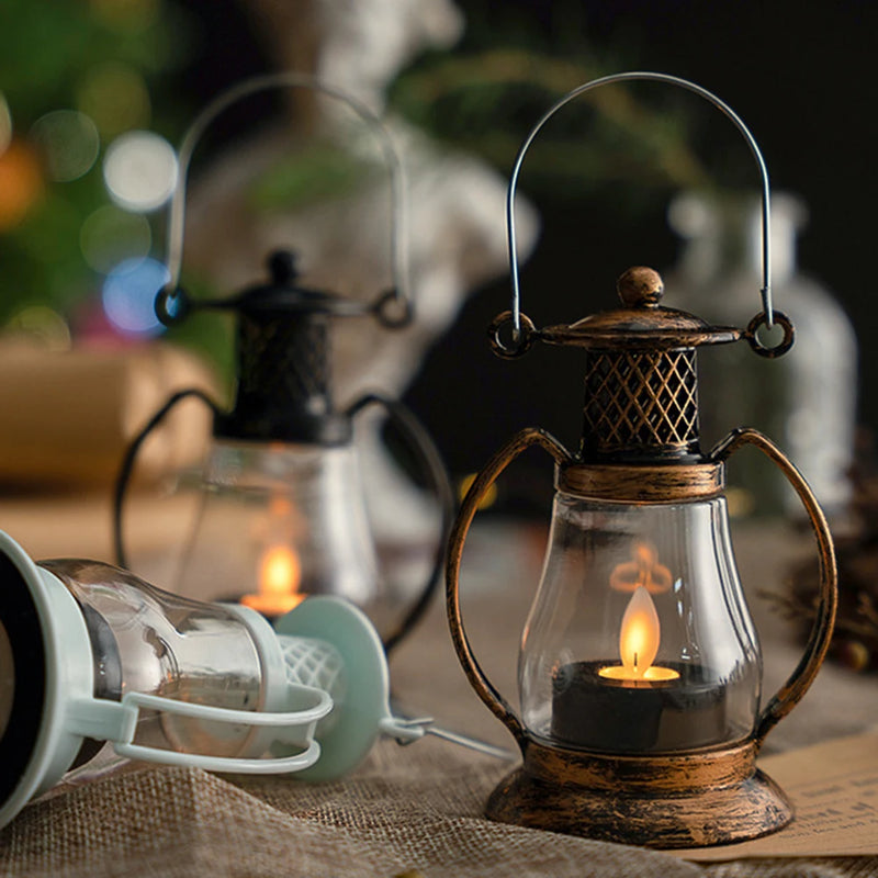 Retro LED lantern for camping, parties and interior decoration