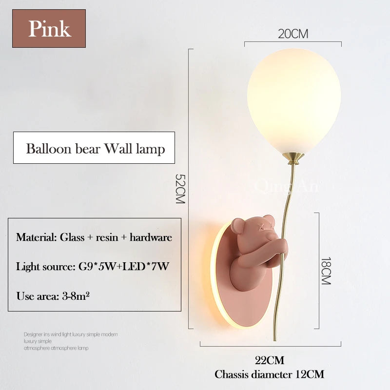 applique murale ours en ballon pour chambre d'enfant - vue 17 sur 17