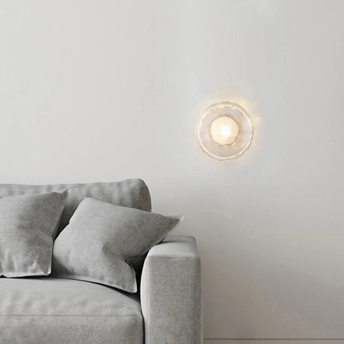 Nordic clear glass and gold metal wall light for multiple spaces - vue 6 sur 18