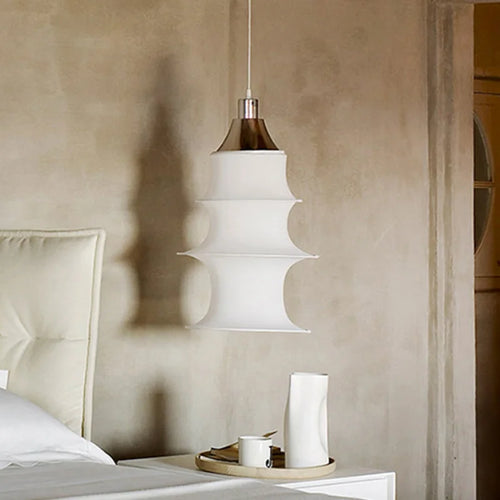 Nordic silk wabi-sabi chandelier for elegant indoor lighting - vue 4 sur 14