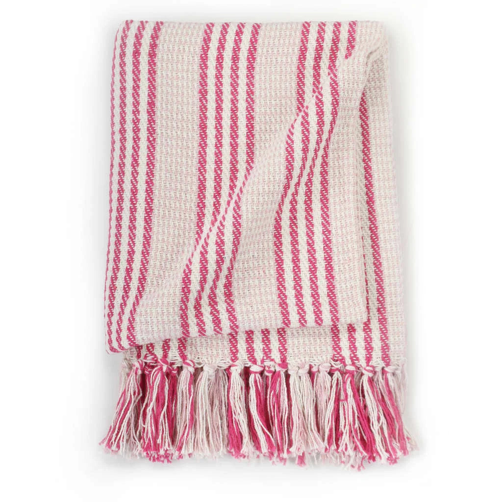 Soft herringbone cotton throw for living room and bedroom