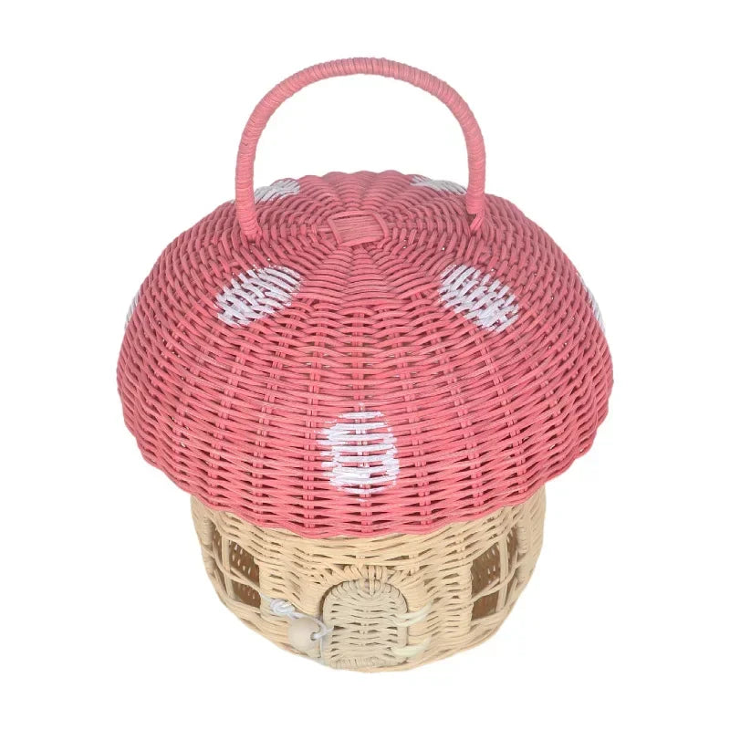 rattan basket for children picnic organizer toys and sundries