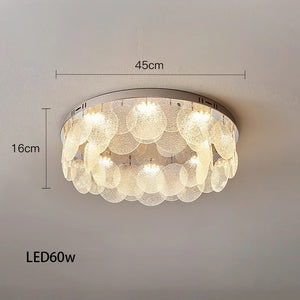 plafonnier led en verre rond de luxe 	 moderne