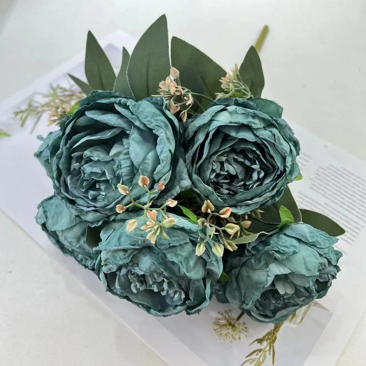 Artificial peony bouquet for weddings and home decor - vue 10 sur 13