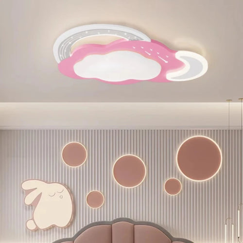 Modern rainbow cloud ceiling light for children's room - vue 2 sur 8
