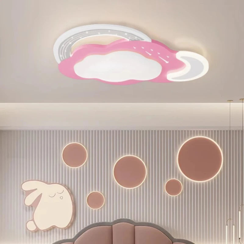 Modern rainbow cloud ceiling light for children's room