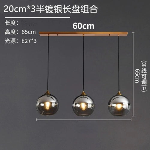 Nordic designer glass chandelier for interior decoration - vue 11 sur 26