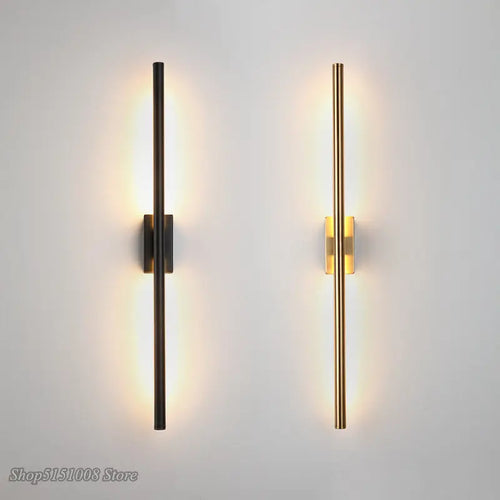 Simple modern linear tube LED up and down wall light - vue 2 sur 5