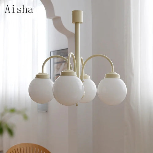 Retro glass chandelier with multiple heads for interior decor - vue 9 sur 9