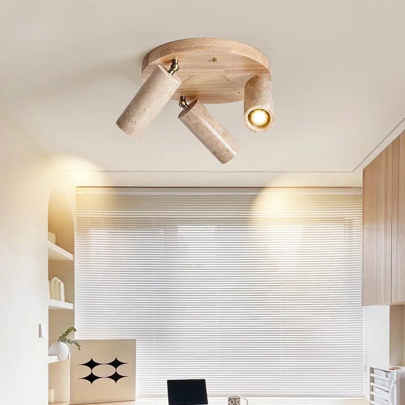 Japanese style vintage LED ceiling light for indoor and outdoor use - vue 5 sur 8