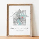 Personalised city map for Valentine's Day gift