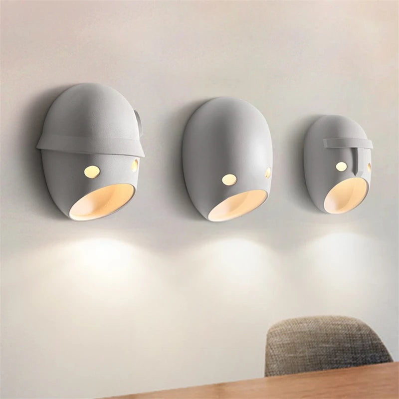 Nordic creative resin wall light with decorative LED lighting