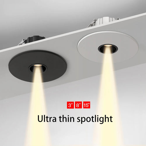 Ultra-slim recessed LED spotlight for ambient lighting - vue 2 sur 9