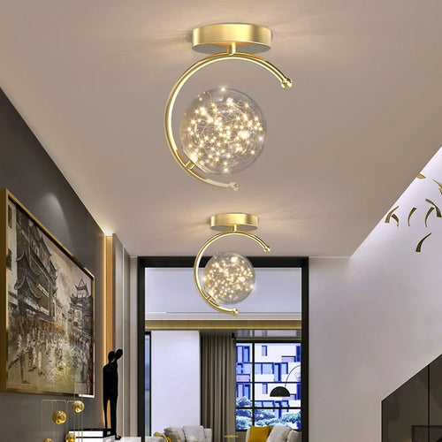 Creative LED ceiling light for various living spaces - vue 3 sur 8