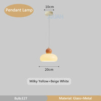 French art glass LED pendant lamp e27 bauhaus